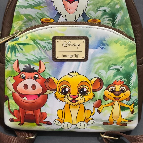 Loungefly Disney The Lion King Chibi Simba & Friends Mini Backpack –VG Used Con. - Picture 2 of 16
